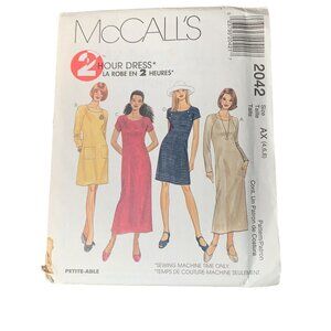 McCalls 2042 Dress Sewing Pattern 4-6-8 Womens uncut
